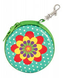 portemonnee Bloem junior metaal 7 cm groen