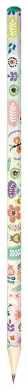 potlood bloemen meisjes 17 cm hout