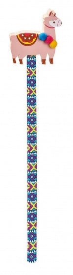 potlood met gum lama roze