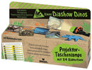 projectie zaklamp dino's 11,7 cm groen/zwart 4-delig