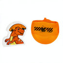 puntenslijper/gum dino jongens kunststof 6 cm oranje