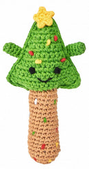 rammelaar kerstboom 15 x 7,5 cm katoen/polyester groen