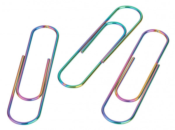 regenboogpaperclips XXL 10 cm 5 stuks