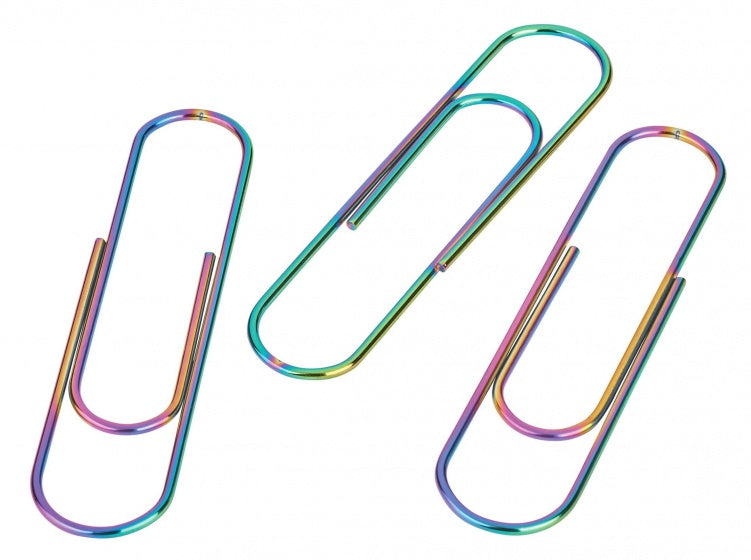 regenboogpaperclips XXL 10 cm 5 stuks
