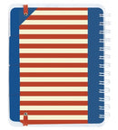 reisdagboek 18,5 x 14 cm blauw/wit