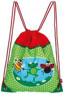 gymtas kikker 39,5 cm groen/rood