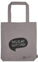 schoudertas Ed The Cat 42 x 39 cm katoen donkergrijs