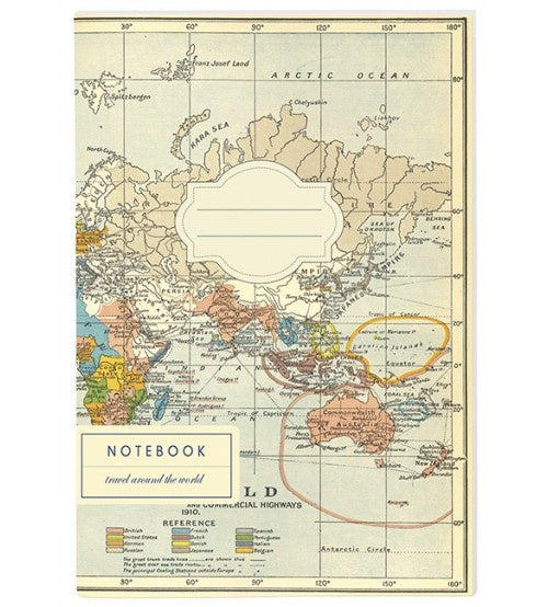 notitieschriften met reisthema 64 pagina's set van 3 stuks