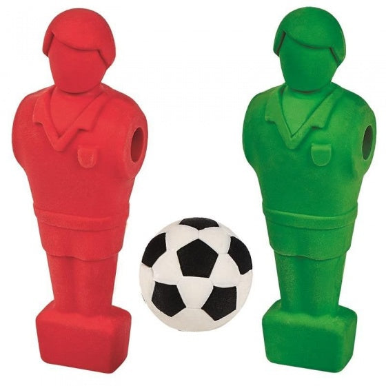 set gummen Kick It 8 cm junior rood/groen 3-delig