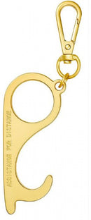 sleutelhanger contactloos 12,8 cm staal goud