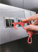 sleutelhanger contactloos 12,8 cm staal rood