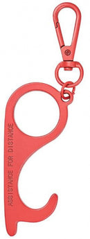 sleutelhanger contactloos 12,8 cm staal rood