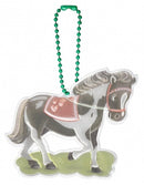 sleutelhanger Glimmis pony 13 cm groen/grijs
