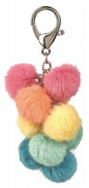 sleutelhanger Happy me pluche pompons 11,5 cm