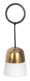 sleutelhanger treklampje junior 3,3 cm goud/wit