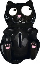 spaarpot Ed, the Cat junior keramiek/rubber zwart