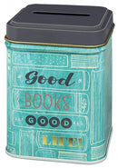 spaarpot Good Books 8,2 cm turquoise