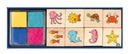 stempelset zeedieren junior 12,5 x 3,5 cm hout 9-delig