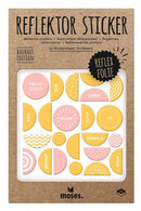 stickervellen reflecterend Bauhaus folie geel/roze 2 stuks