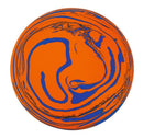 stuiterbal 6 cm rubber oranje/blauw