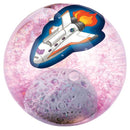 stuiterbal met licht Raket junior 5,5 cm transparant