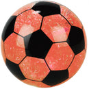 stuiterbal met licht voetbal 6,5 cm rood