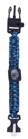 survivalarmband Expeditie 25 cm blauw
