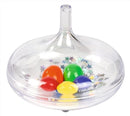 tol met vliegende parels junior 5,5 cm transparant