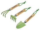 tuingereedschap junior 18 cm staal groen 4-delig