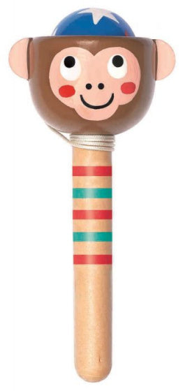 vangspel aap junior 17 cm hout bruin