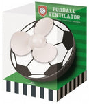 ventilator voetbal junior 10 cm batterij zwart/wit
