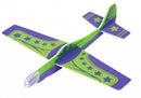 werpvliegtuig glow in the dark junior 24 cm foam paars