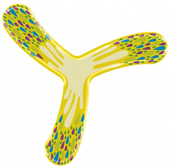 zachte boomerang geel 22,5 cm