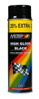 Spuitbus Motip 500ml Zwart Glans