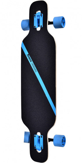 longboard Drop 91 cm hout zwart/blauw