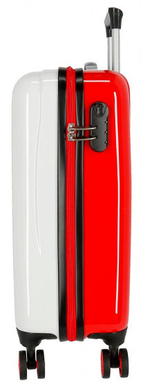 bagagetrolley Always Smile 34 liter ABS wit/rood