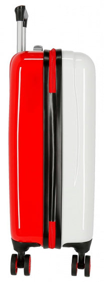 bagagetrolley Always Smile 34 liter ABS wit/rood