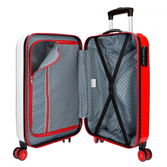 bagagetrolley Always Smile 34 liter ABS wit/rood