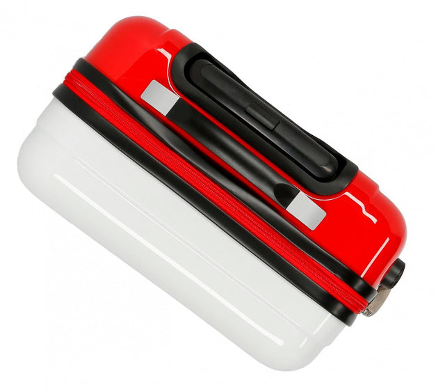 bagagetrolley Always Smile 34 liter ABS wit/rood