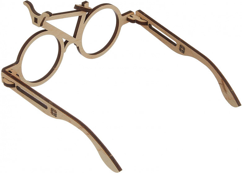 modelbouwset Bril Fiets 14 x 15 cm hout 7-delig