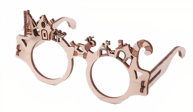 modelbouwset Bril Kermis 14 x 15 cm hout 3-delig