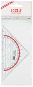 geodriehoek 20 cm transparant