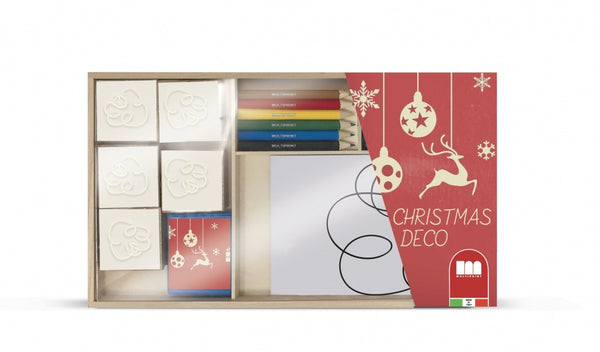 kleurset Christmas Deco hout 20-delig