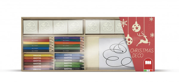 kleurset Christmas Deco hout 34-delig
