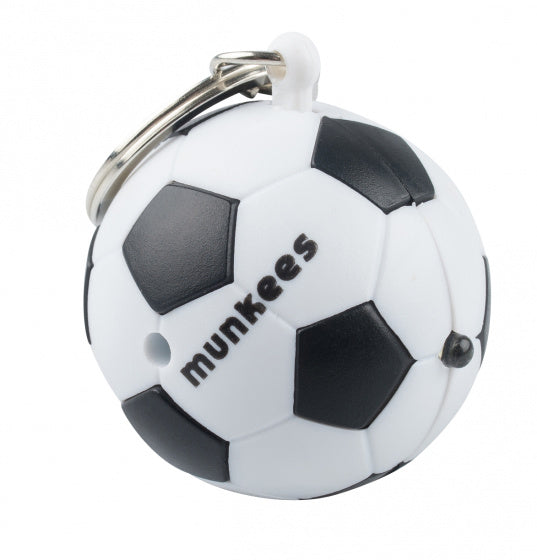 sleutelhanger voetbal met lampje blauw junior 3,7 cm