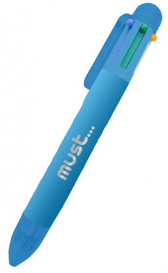 balpen 6-kleuren junior 0,7 mm blauw