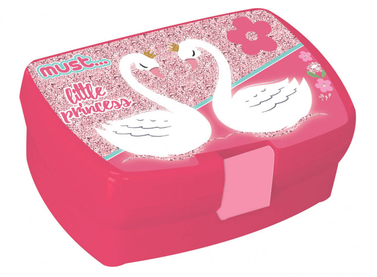 lunchset Zwaan meisjes 350 ml roze 2-delig
