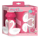 lunchset Zwaan meisjes 350 ml roze 2-delig