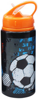 drinkfles junior 500 ml aluminium zwart/oranje