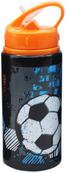 drinkfles junior 500 ml aluminium zwart/oranje